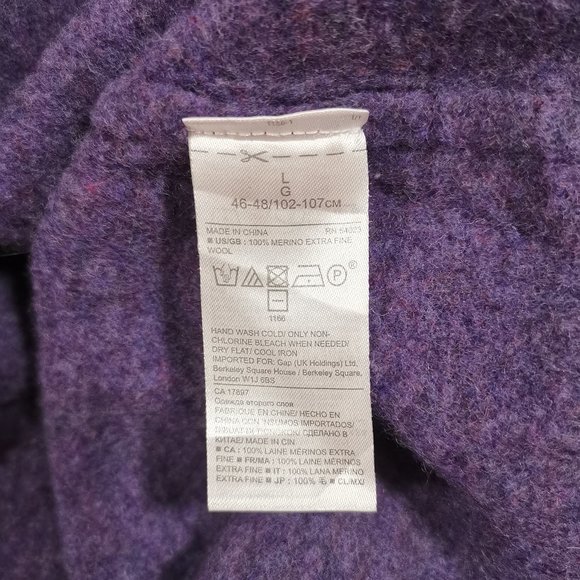 Banana Republic 100% Merino Extra Fine Crewneck Sweater Size L - Picture 3 of 5